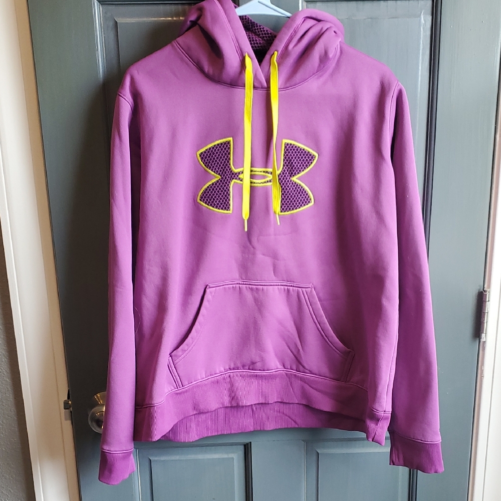 Under Armour Maroon Hoodie with White Logo